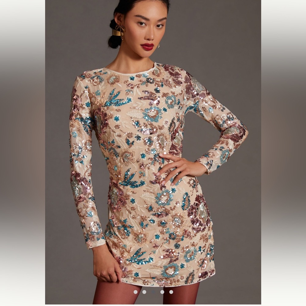 Anthropologie sequin mini dress